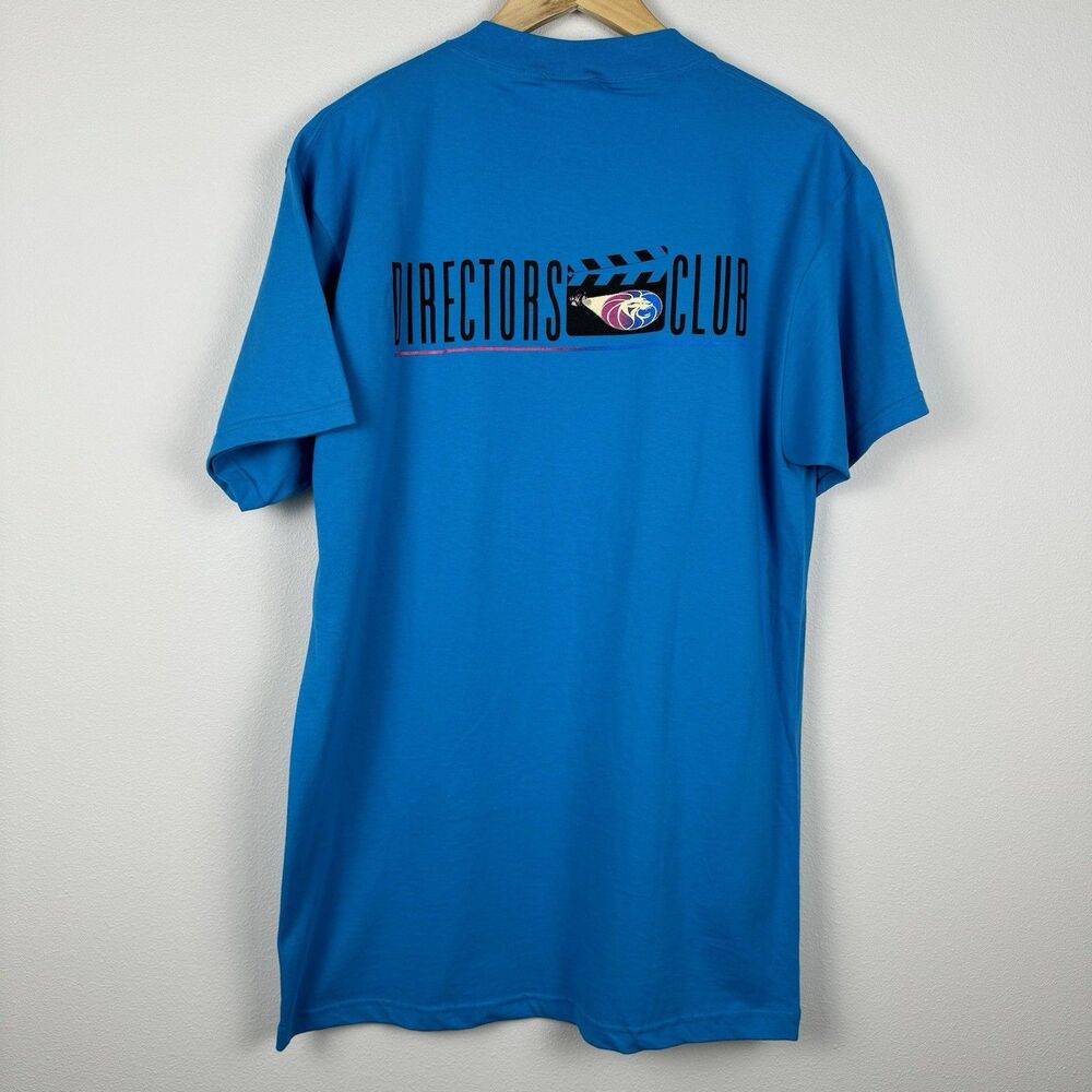 Vintage MGM Grand Las Vegas Casino T Shirt Directors Club Mens Large Tultex Blue